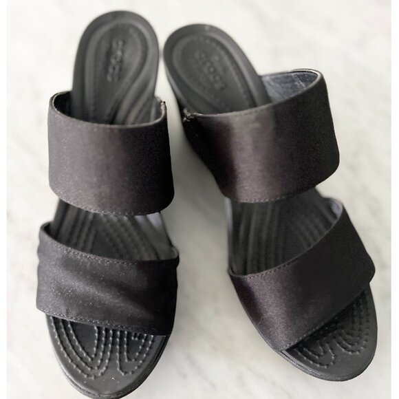 Crocs High Heels - Black - Size 8 - Picture 1 of 6